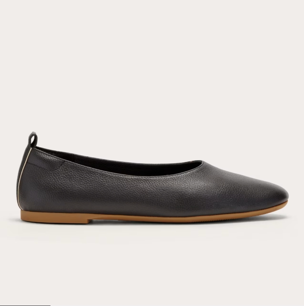 Everlane The Day Glove Classic Black Leather Ballet Flats